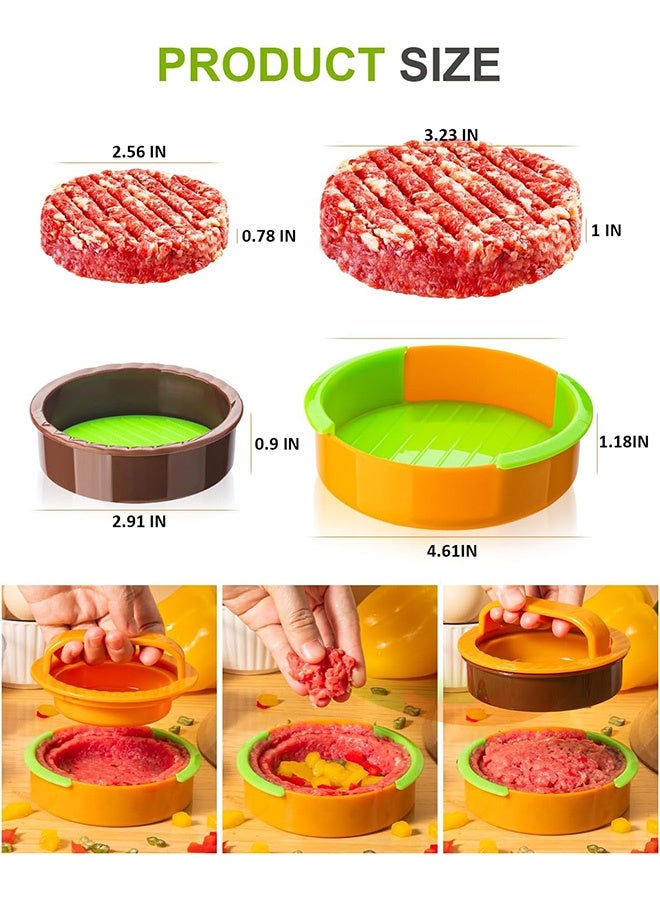 Quantum 3 in 1 Hamburger Press Patty Maker, Durable Non-Stick Burger Press Patty Maker, Easy Operation for Home Cooking and Parties Hamburger Press Tool - Image 2
