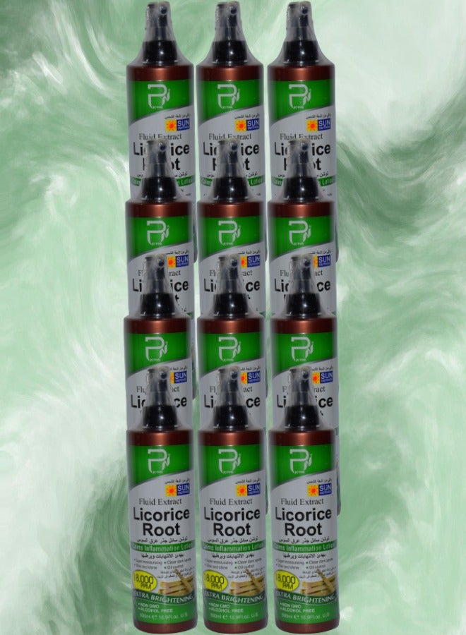 بيرون 12 قطع لوشن سائل بخلاصة جذور عرق السوس لتفتيح إضافي 500 مل - Image 1