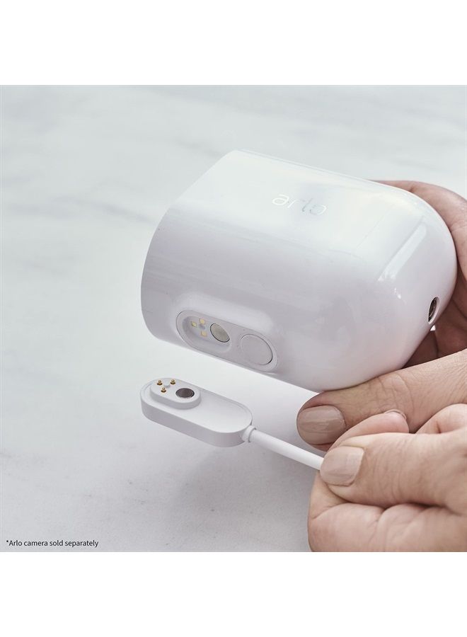 ARLO Indoor Magnetic Charging Cable - Arlo Certified Accessory - 8 ft, Works with Arlo Pro 5S 2K, Pro 4, Pro 3, Pro 4 XL, Ultra 2, Ultra, Ultra 2 XL, Go 2 and Floodlight Cameras, White - VMA5000C - Image 2