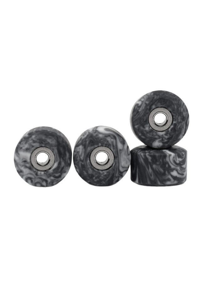 Teak Tuning Apex 71D Urethane Fingerboard Wheels New Street Shape 7.7Mm Diameter Ultra Spin Bearings Made In The Usa Grey & White Swirl Colorway - Image 1