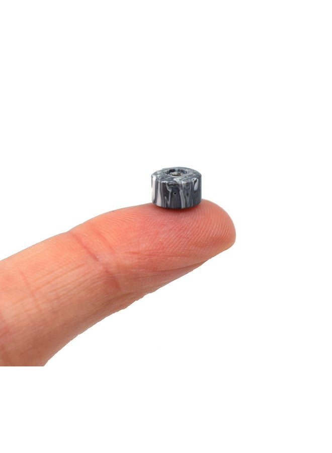 Teak Tuning Apex 71D Urethane Fingerboard Wheels New Street Shape 7.7Mm Diameter Ultra Spin Bearings Made In The Usa Grey & White Swirl Colorway - Image 4