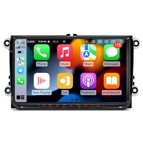 XTRONS Car Stereo for VW Volkswagen EOS Golf Android 14 Octa Core 6GB128GB Car Radio 9 QLED IPS Touch Screen GPS Navigation Bluetooth Head Unit Builtin DSP CarPlay Android Auto 4G LTE - Image 1
