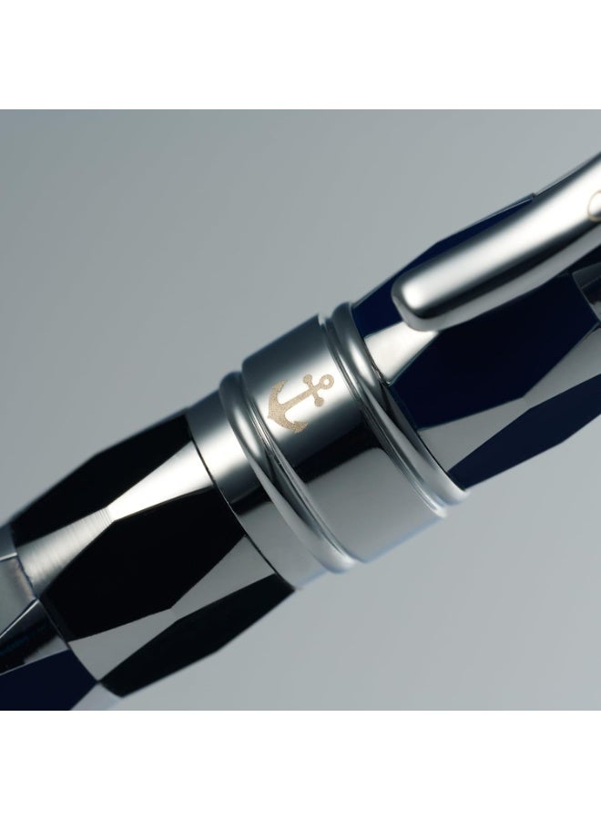 أنكورا قلم ANCORA 1919 Masquerade إصدار محدود من 88 قطعة قلم رولربول فاخر بغطاء مطلي بالمينا (أزرق) - Image 5