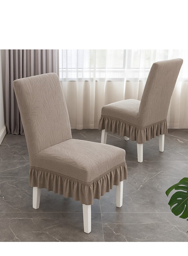 Bluejw Jacquard Skirt Elastic Chair Cover Set  - Image 1