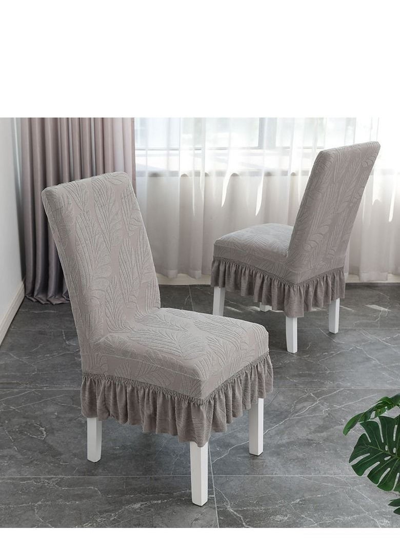 Bluejw Jacquard Skirt Elastic Chair Cover Set  - Image 1
