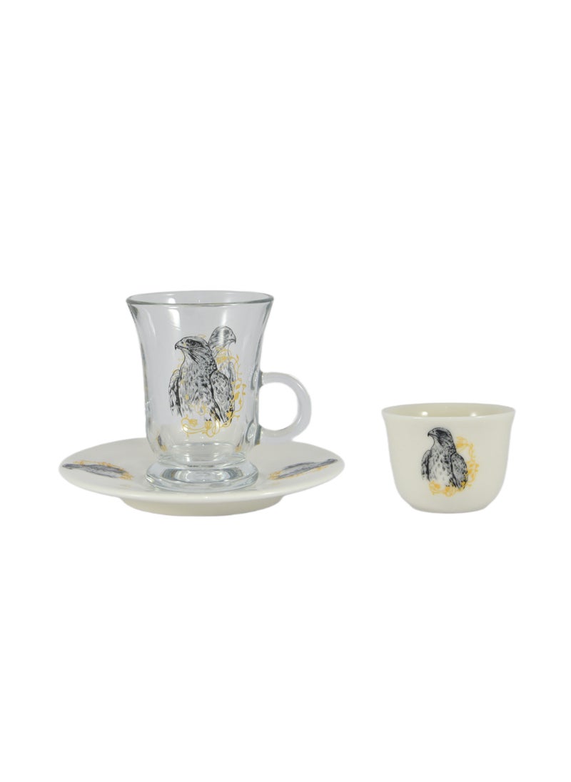 Home Maker 20-Piece Tea Set – Porcelain Coffee Cups & Saucers, Glass Tea Cups – Elegant & Durable Design  - Image 5