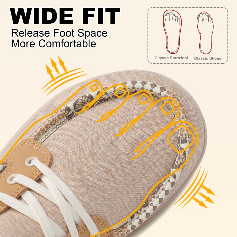 BARERUN Women's Minimalist Barefoot Shoes Low Zero Drop Trail Running Sneakers for Female Minimus Hiking Trekking Jogging Parkour Road Sport Beach Gum Beige Women Size 9.5 Wide Toe Box - Image 3