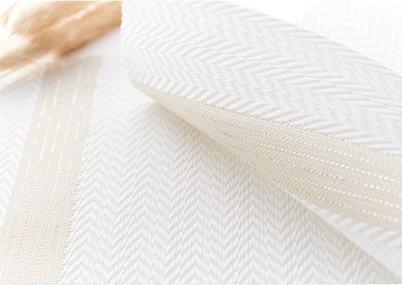 pigchcy Placemats Set of 4, Luxurious Elegant Placemats Non-Slip Washable Durable Table Mats for Home/Dining Room Decoration (White,18 X 12 inches) - Image 5