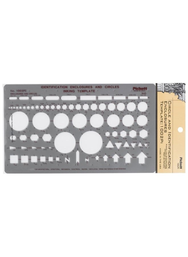 Circle and Identification Enclosures Template, Includes Circles, Squares, Rectangles and More (1002PI)
