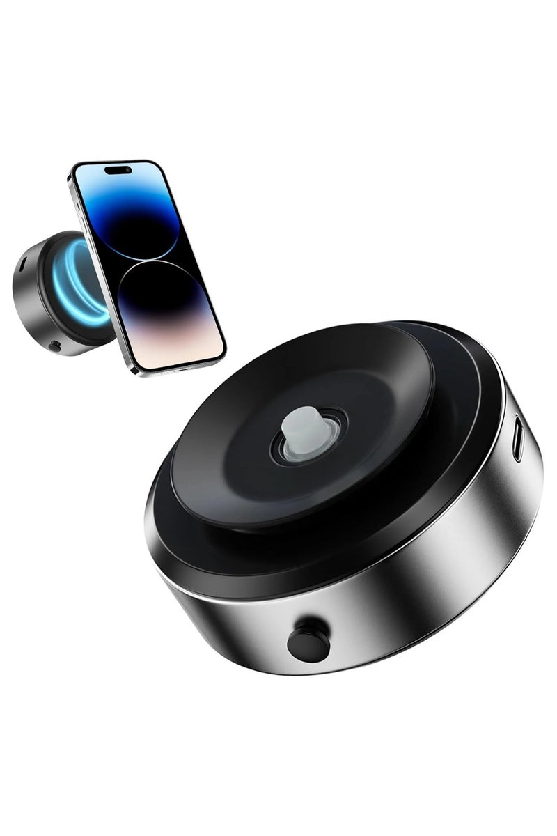 Electric Vacuum Magnetic Suction Phone Mount – 360° Rotatable Car Phone Holder with Strong Suction for Car, Shower, Gym, Mirror & Smooth Surfaces – Compatible with MagSafe iPhone & Android - Image 1