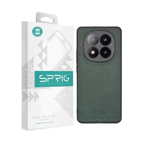 SPRIG Compatible with Redmi Note 14 Pro Premium PrimeMatte Back Cover Drop Tested Shock Proof Mobile Case for Men, Women, Boys and Girls with Camera Protection (Green) - Image 1