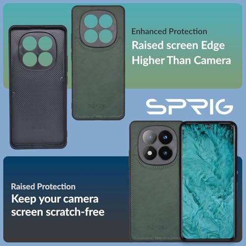 SPRIG Compatible with Redmi Note 14 Pro Premium PrimeMatte Back Cover Drop Tested Shock Proof Mobile Case for Men, Women, Boys and Girls with Camera Protection (Green) - Image 2