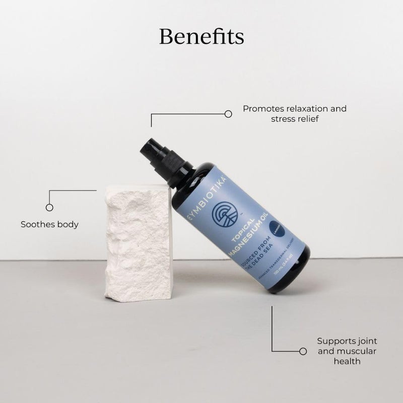 CYMBIOTIKA Topical Magnesium Oil Spray for Body USA Made Supplement for Leg Cramps Muscle Joint Health  Sleep Support Includes Magnesium Chloride Lavender Extract Aloe Vera  Skin Applicator - Image 2