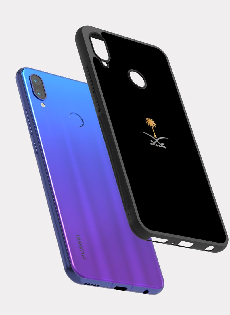 بكسلات كفر هواوي نوفا 3 شعار السعودية اسود ذهبي - Image 2