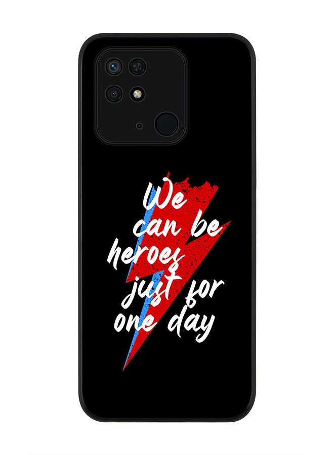 Stylizedd Rugged Black edge case for Redmi 10C 4G  Slim fit Soft Case Flexible Rubber Edges Anti Drop TPU Gel Thin Cover - We can be heros - Image 1