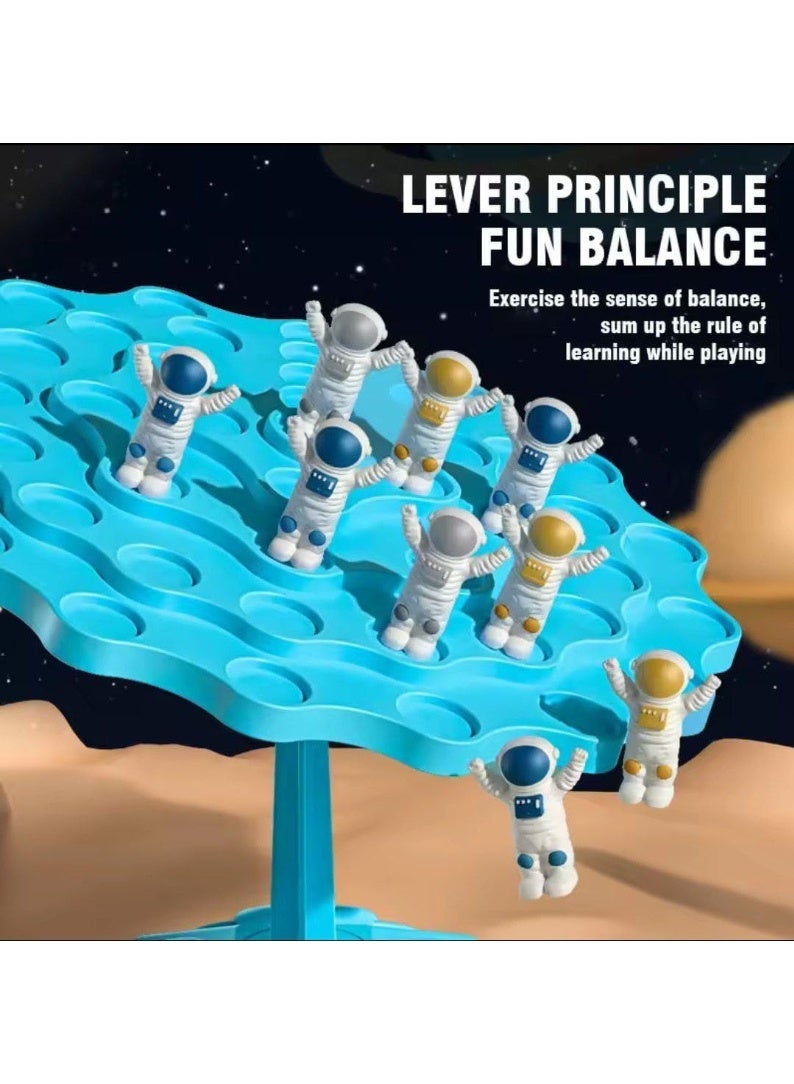 لعبة رواد الفضاء التعليمية للتوازن، 45 قطعة، مناسبة للأطفال من عمر 3 سنوات، لوحة زرقاء مع رواد الفضاء، ألعاب تنمية الذكاء والمهارات - Image 3