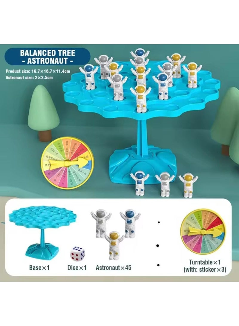 لعبة رواد الفضاء التعليمية للتوازن، 45 قطعة، مناسبة للأطفال من عمر 3 سنوات، لوحة زرقاء مع رواد الفضاء، ألعاب تنمية الذكاء والمهارات - Image 4