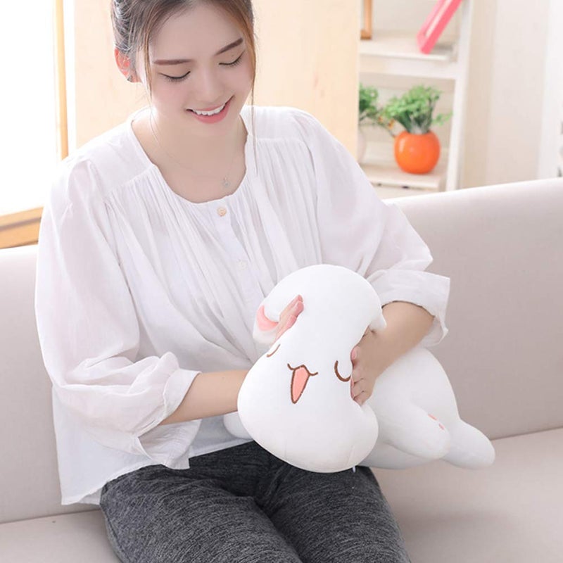 Jensquaify Cat Stuffed Animals  Soft Cat Plush Pillow Kawaii Kitten Stuffed Animal Toy Gifts for Kids (White Squint Eyes  19.6"") - Image 2