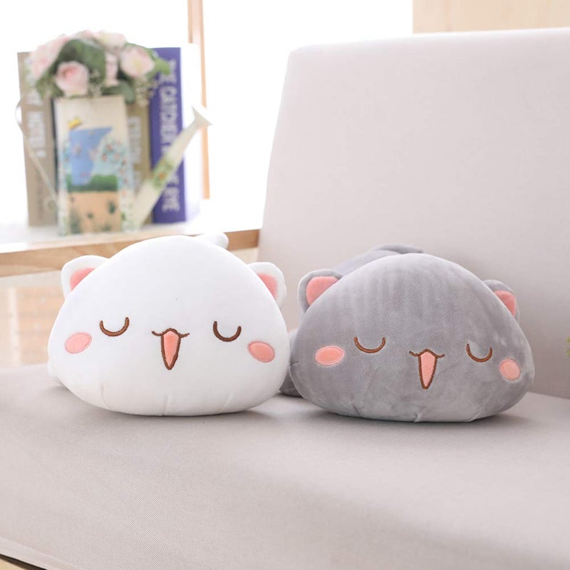 Jensquaify Cat Stuffed Animals  Soft Cat Plush Pillow Kawaii Kitten Stuffed Animal Toy Gifts for Kids (White Squint Eyes  19.6"") - Image 4