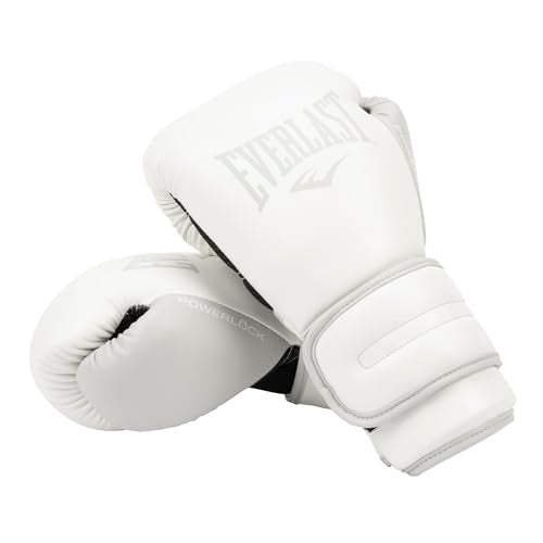 Everlast Powerlock 2 Hook Loop Boxing Gloves Fight Training Gloves Hook and Loop with Durable Hand Wrist Support Heavy Bag Fitness Training White 12 oz - Image 3