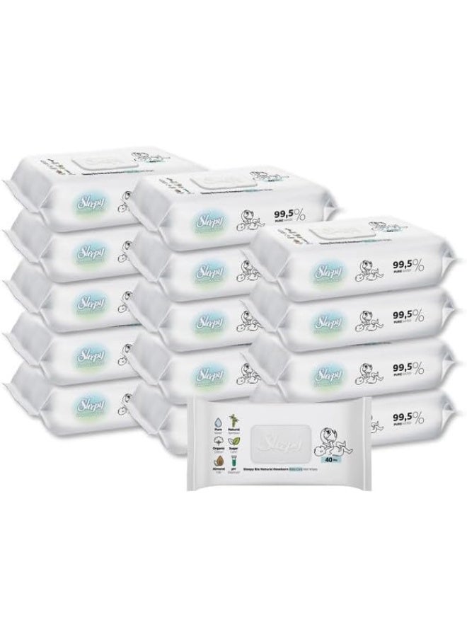 Sleepy Baby Care Wet Wipes, Bio Natural, 560 Sheets, 40 X 14 Pack - Image 1