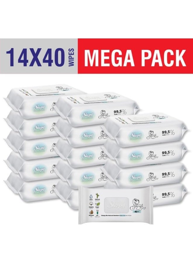 Sleepy Baby Care Wet Wipes, Bio Natural, 560 Sheets, 40 X 14 Pack - Image 2