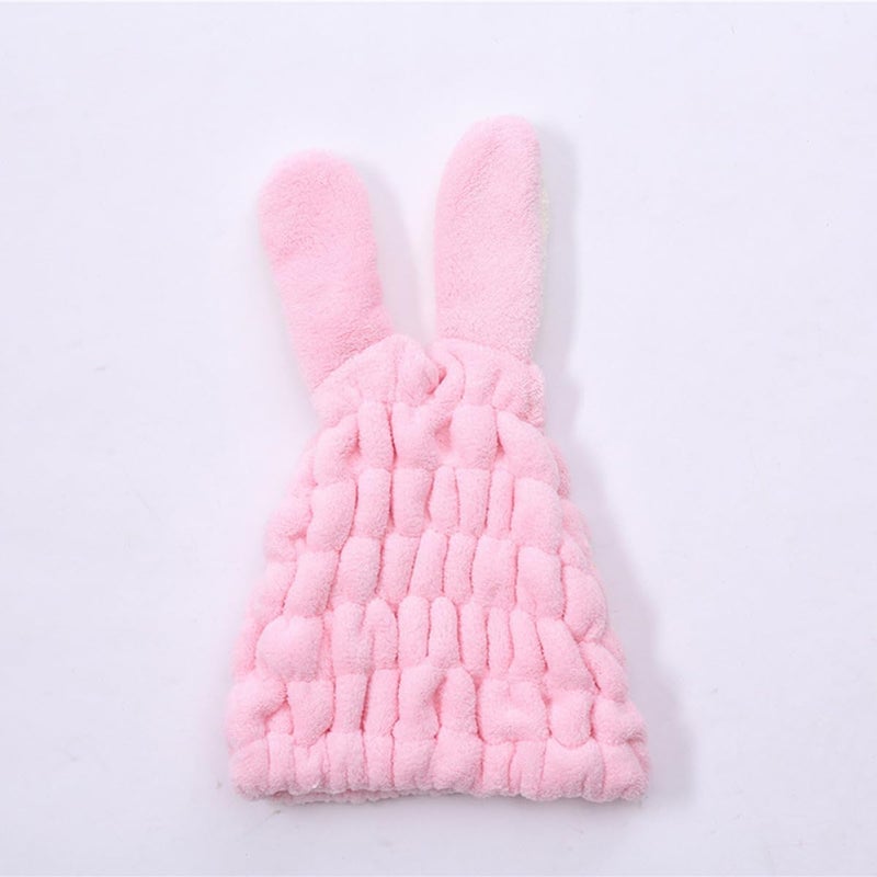 Cartoon Rabbit Hair Drying Cap Thickened Microfiber Towel For Quick Dry Absorbent Random Color - Image 5
