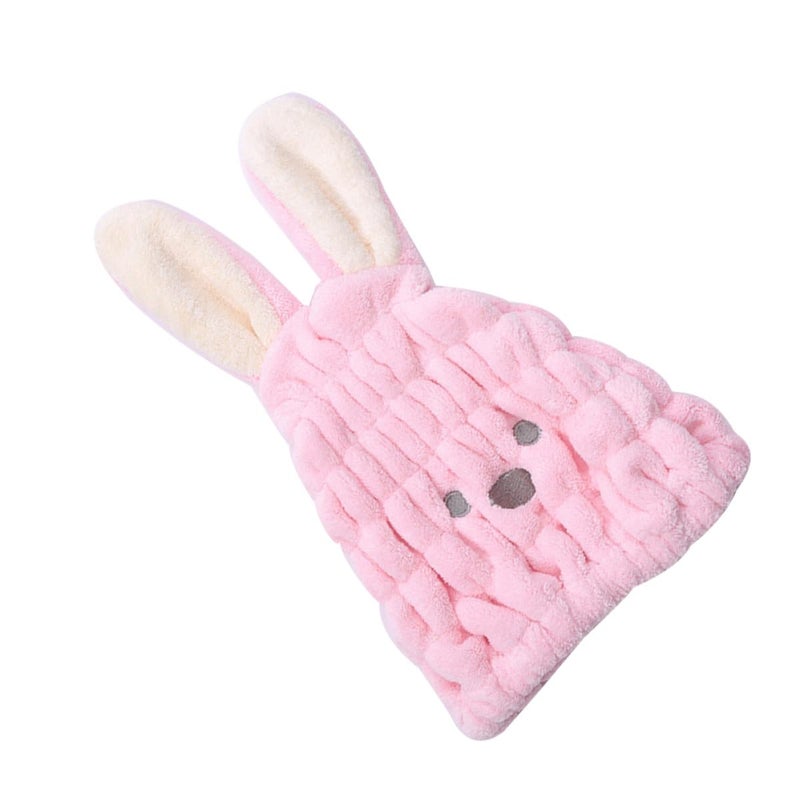 Cartoon Rabbit Hair Drying Cap Thickened Microfiber Towel For Quick Dry Absorbent Random Color - Image 2