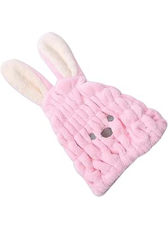Cartoon Rabbit Hair Drying Cap Thickened Microfiber Towel For Quick Dry Absorbent Random Color - Image 1