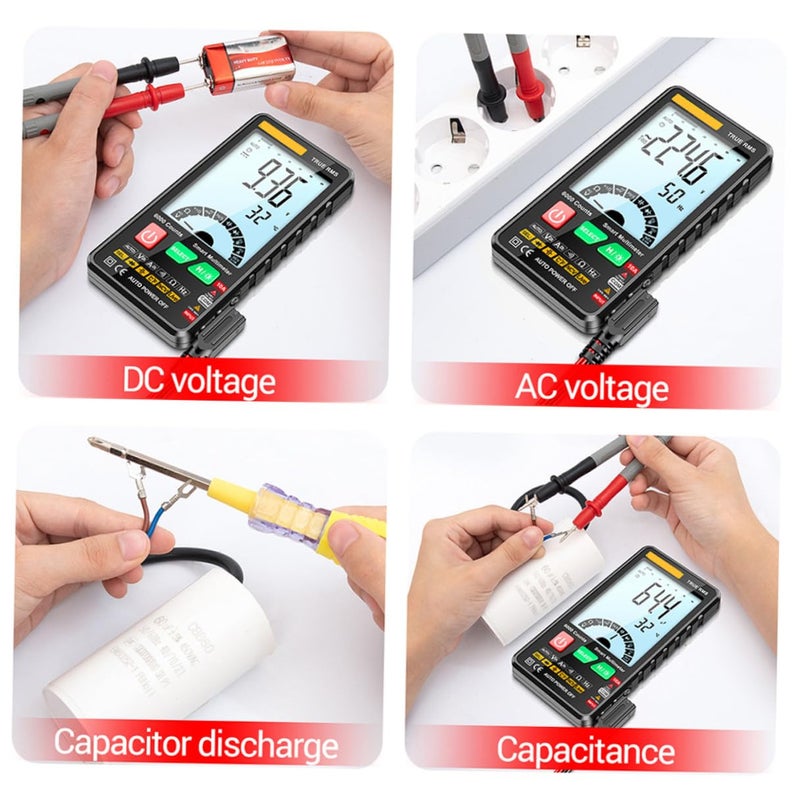 Digital Multimeter AC DC Voltage Tester with Temperature Frequency Resistance Non Contact Voltage Detection - Image 4