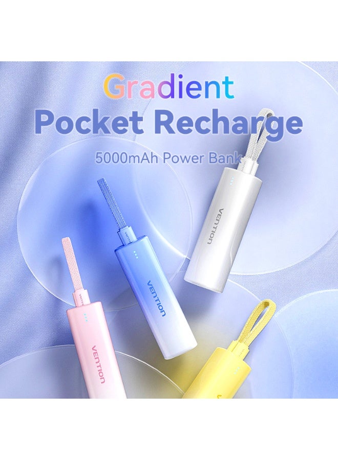 VENTION 5000mAh Power Bank (USB-C + Lightning) 20W Gray Light Indicator Display Type Model # FHWM0 - Image 2