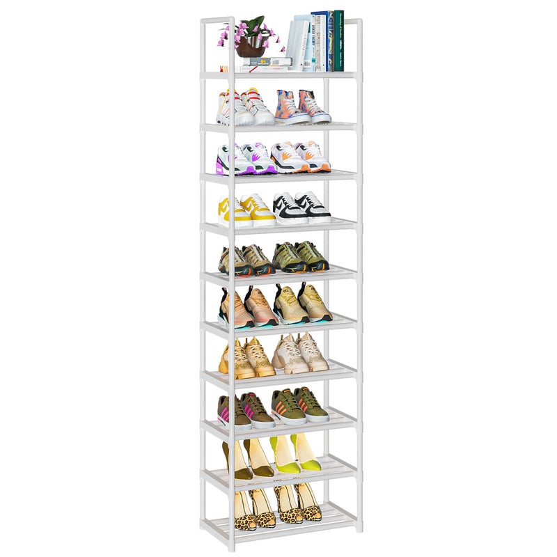 OYREL Shoe Rack Tall, Sturdy Metal Shoe Rack Organizer,Narrow Shoe Racks for Closets,Shoe Stand Shelf - Image 1