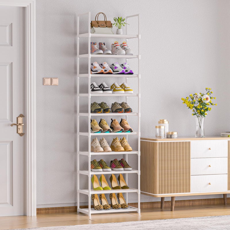 OYREL Shoe Rack Tall, Sturdy Metal Shoe Rack Organizer,Narrow Shoe Racks for Closets,Shoe Stand Shelf - Image 4