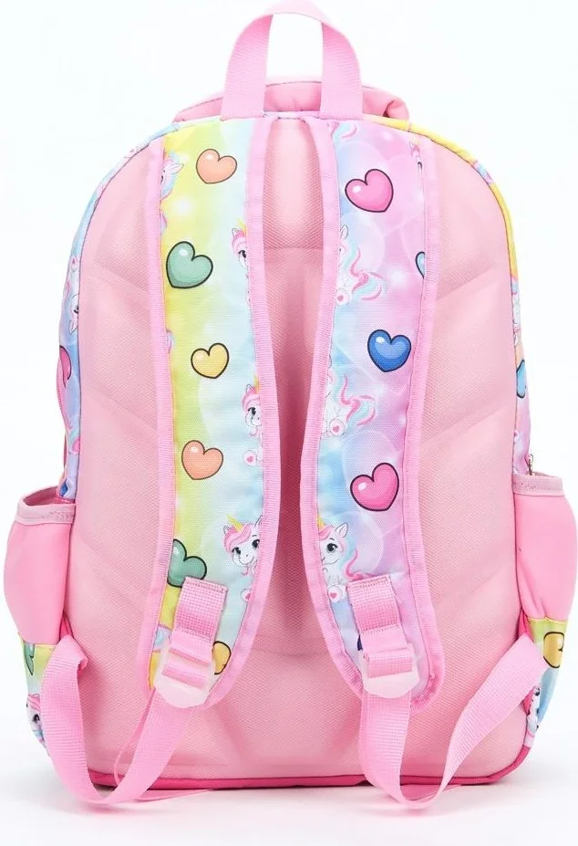 Masho Trend Soft Unicorn School Bag + Lunch Box + Pencil Case + Girls Backpack Sling Bag