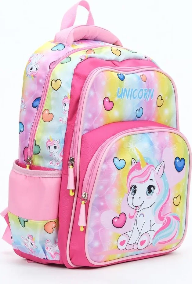 Masho Trend Soft Unicorn School Bag + Lunch Box + Pencil Case + Girls Backpack Sling Bag