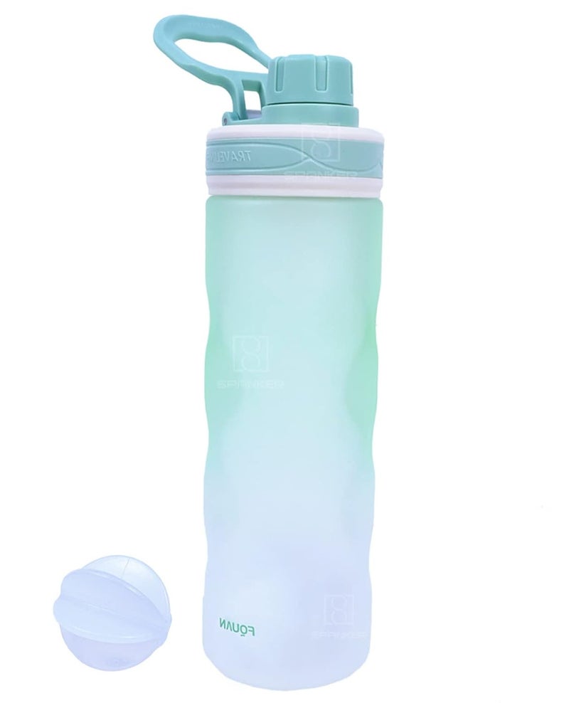 Spanker Eayso Leakproof Water Bottle with Shaker Ball 650 ML BPA Free Fitness Bottle Green SSTP - Image 1