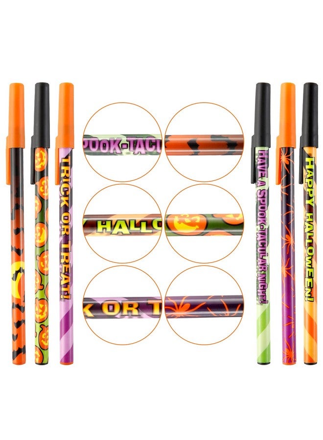 Sunshane 24 Pieces Halloween Pens Spider Bat Pumpkin Stick Pens Holiday Ballpoint Pens For Halloween Home Decor Party Gift School Office Use - Image 5