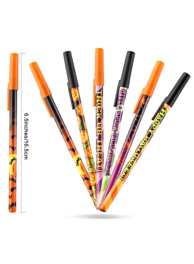 Sunshane 24 Pieces Halloween Pens Spider Bat Pumpkin Stick Pens Holiday Ballpoint Pens For Halloween Home Decor Party Gift School Office Use - Image 3