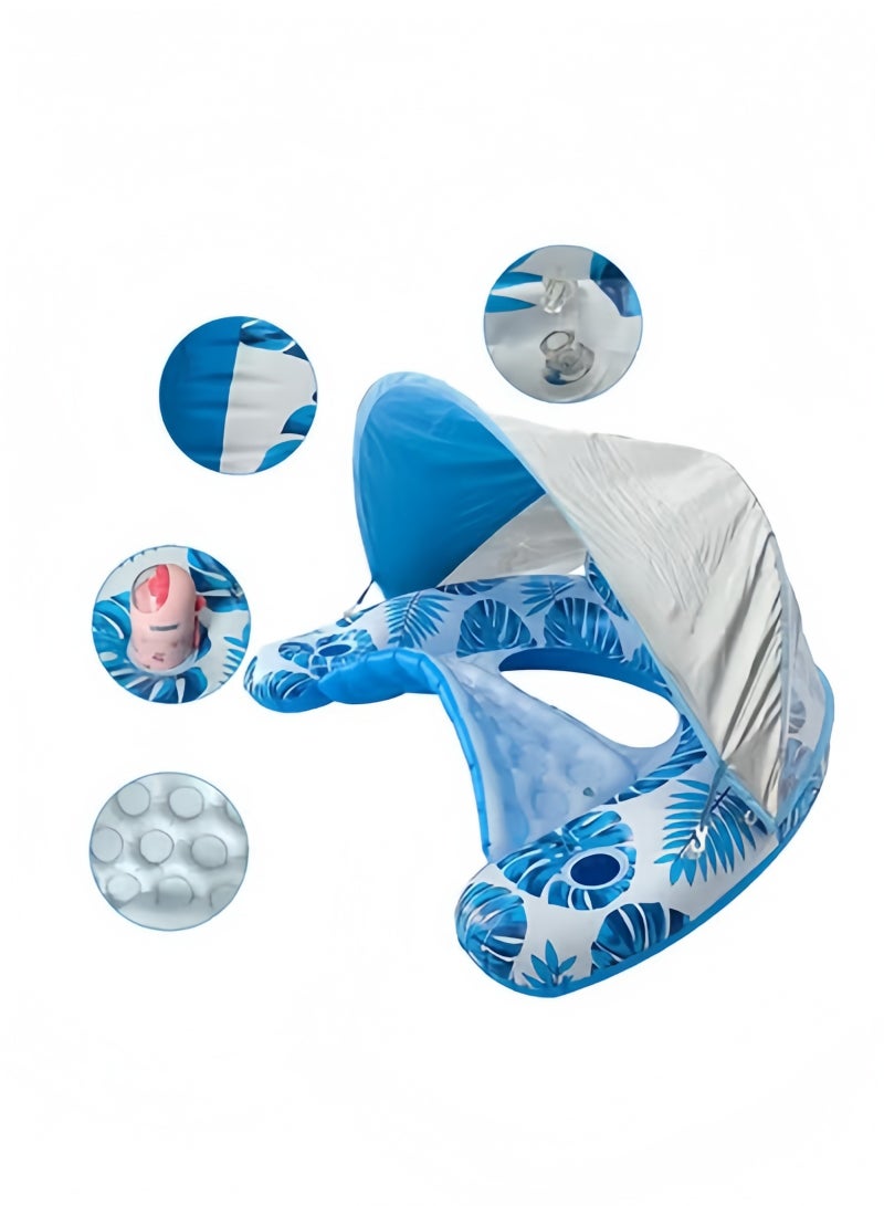 GGEROU Pool Floats Chairs Adult Inflatable Pool Lounge Chairs Floating Water Hammock Chair with Cup Holder & Backrest Pool Floating Bed Floating Seat Float Raft, Blue - Image 3