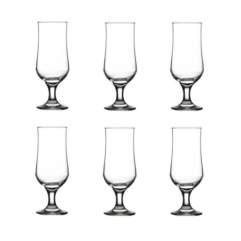 HUNGYAN Tall Cocktail Glasses Premium Hurricane Cocktail Tall Glass Set 350 ml Set of 6 Hurricane Mojito Glass Crystal Water Drinking Glass Set 6 - Image 5