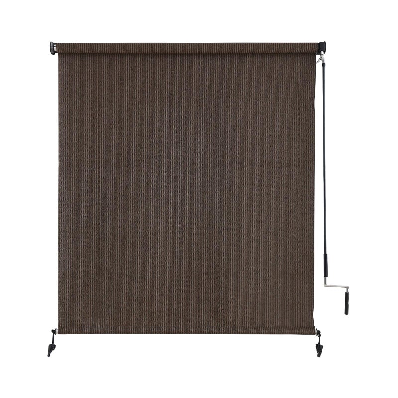 Sunoff Patio Shades Roll Up Outdoor, Cordless Porch Roller Shades Blinds with Shade Cloth for Gazebo Pergola Balcony Backyard, 2 Poles & 1 Fabric, Mocha, 48" Wx72 H - Image 1