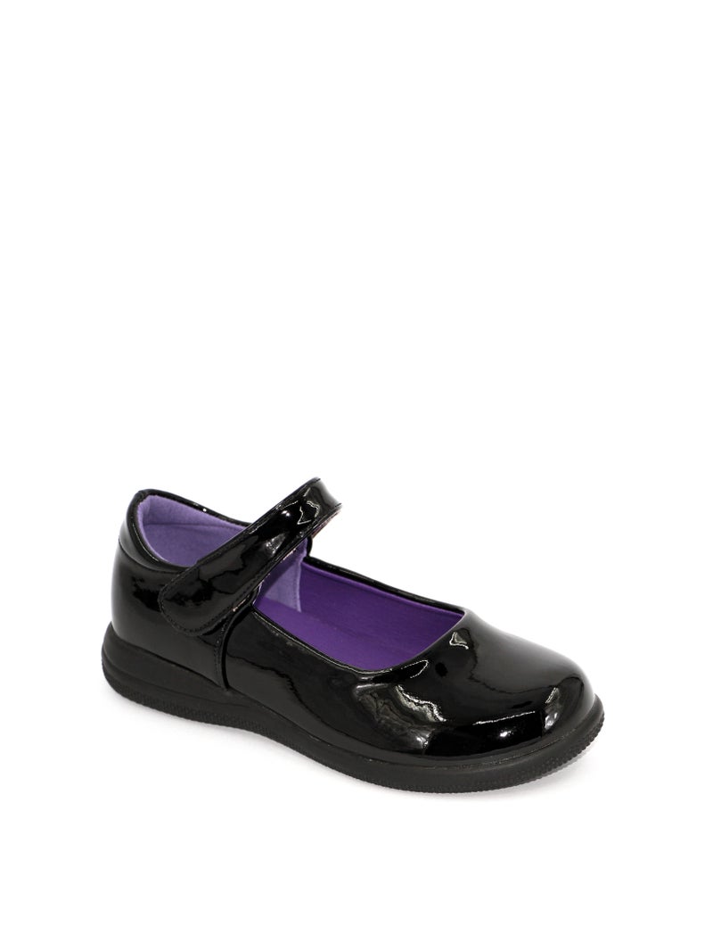 Geoomnii Girls School Shoes – Comfortable Black Formal Uniform Footwear for Daily Wear | Non-Slip Sole, Durable Stitching, Cushioned Insole | Back to School Essentials - Image 2