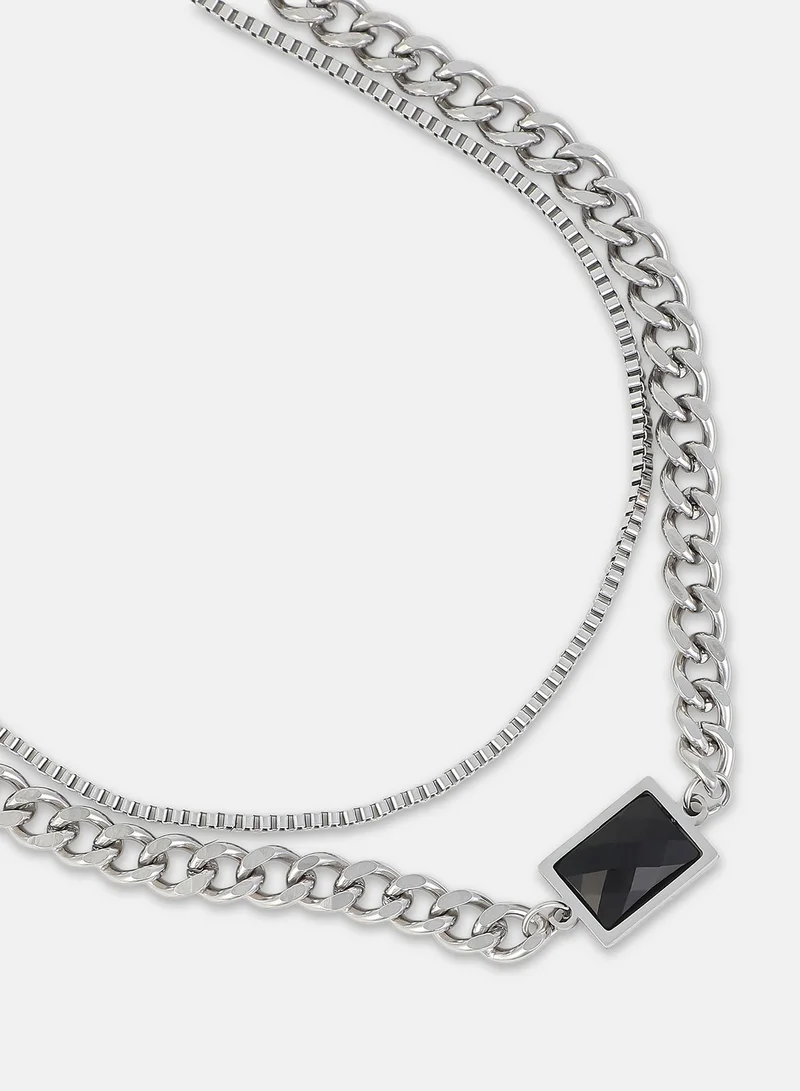 SOHI  Layered Chain Pendant Necklace  | Best Price UAE