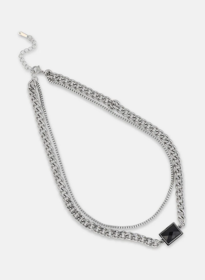 SOHI  Layered Chain Pendant Necklace  | Best Price UAE