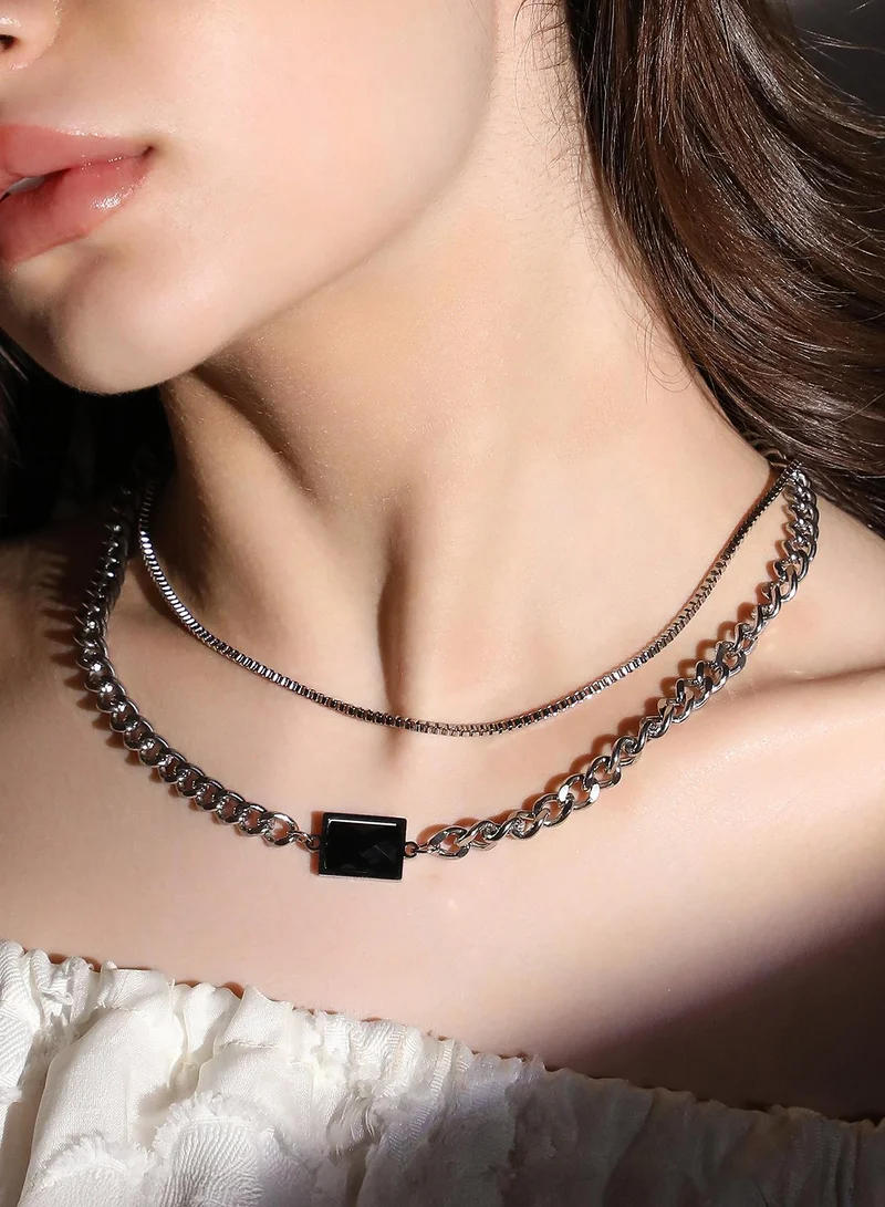 SOHI  Layered Chain Pendant Necklace  | Best Price UAE