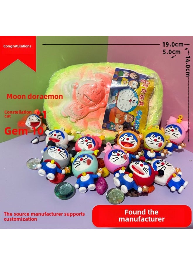 Generic - Ultraman Archaeological Digging Toys Blind Box Archaeological Dinosaur Fossils Children's Archaeological Educational Digging Gem Stall-Color:Moon Doraemon❤/60 Pieces Per Box - Image 1