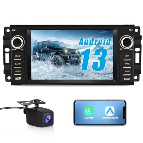 AWESAFE 5GWiFi Android 13 Car Radio for Dodge RAM 1500 2500 3500 2009 2010 2011 2012, Touch Screen Ram 1500 Radio with Wireless CarPlay/Android Auto/GPS/HD Backup Camera [2GB+32GB] - Image 1