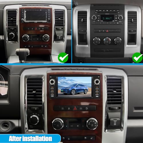 AWESAFE 5GWiFi Android 13 Car Radio for Dodge RAM 1500 2500 3500 2009 2010 2011 2012, Touch Screen Ram 1500 Radio with Wireless CarPlay/Android Auto/GPS/HD Backup Camera [2GB+32GB] - Image 2
