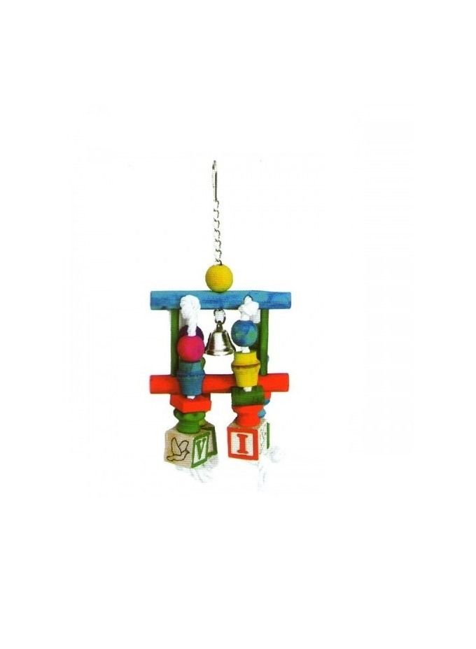 Natural And Clean Bird Toy With Bell 30x13 Cm