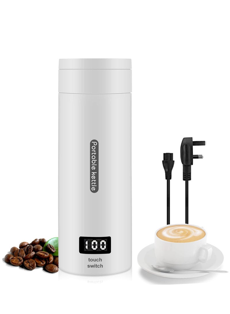 SYOSI Portable Small Electric Kettle,380ML Mini Travel Tea Kettle,Water Boiler with 4 Variable Presets,304 Stainless Steel with Auto Shut-off&Insulation Protection,BPA-Free - Image 1